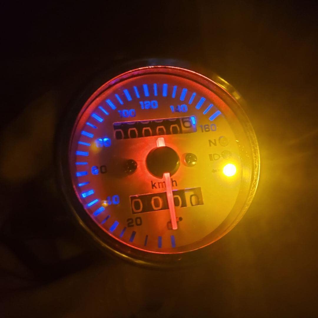 Amazon.co.jp: VISPREA スピードメーター 機械式 12V 160km/h バイク用